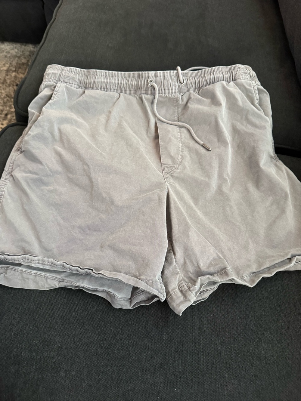 American Eagle Light Gray Elastic Waist Shorts